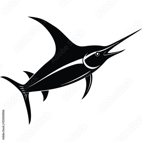 marlin fish vector