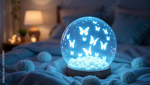 Enchanted Butterfly Globe A Serene Nightlight for Tranquil Sleep