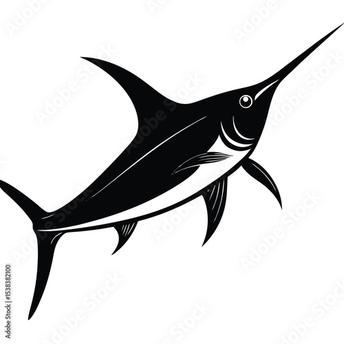 marlin fish vector