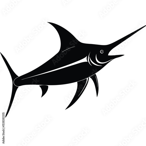 marlin fish vector
