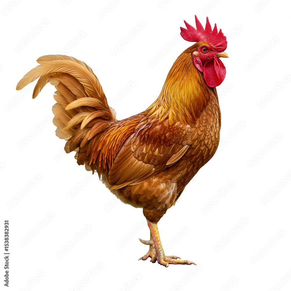 Fototapeta premium rooster isolated on white background