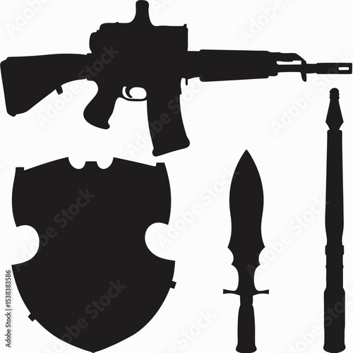 assault rifle vector illustration