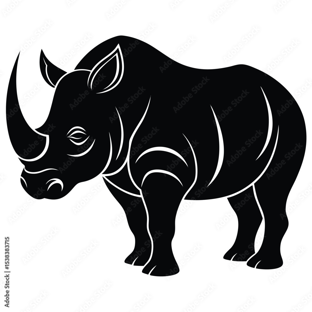 Fototapeta premium rhinocess vector