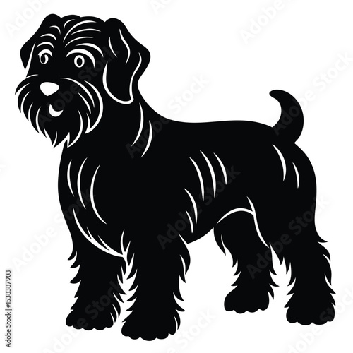 terrir dog vector icon set