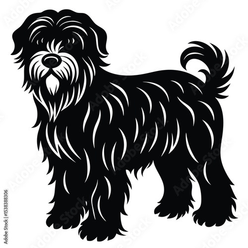 terrir dog vector icon set