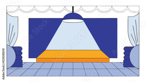 Empty Stage with Spotlight
