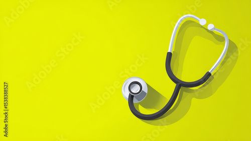 Minimal vector of a stethoscope in modern flat design, ideal for medical graphics