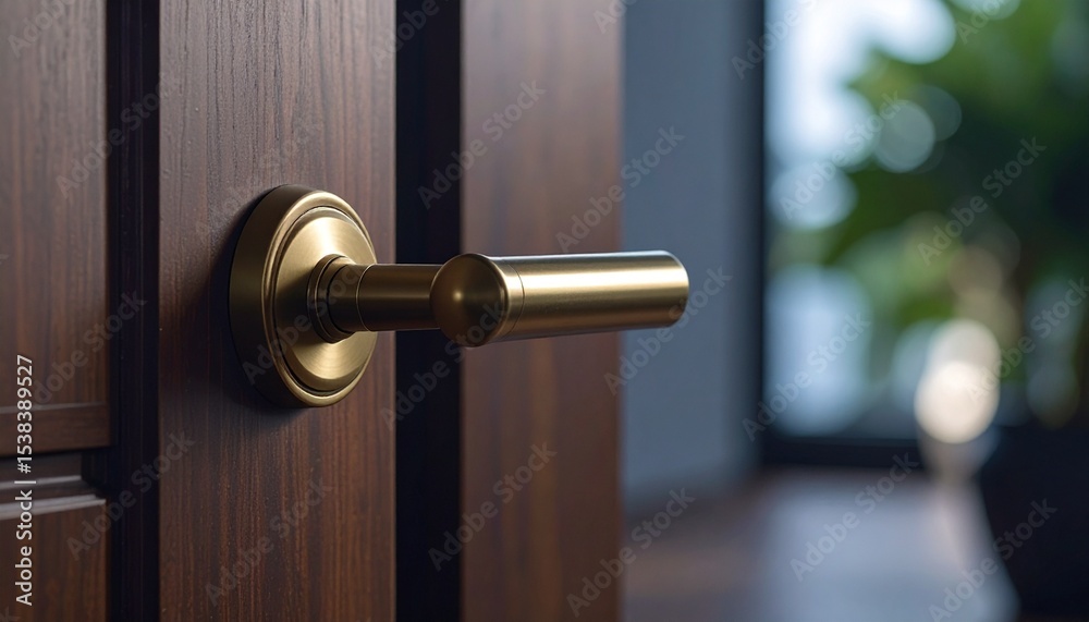 Obraz premium 高級感ある室内ドアノブのディテール４