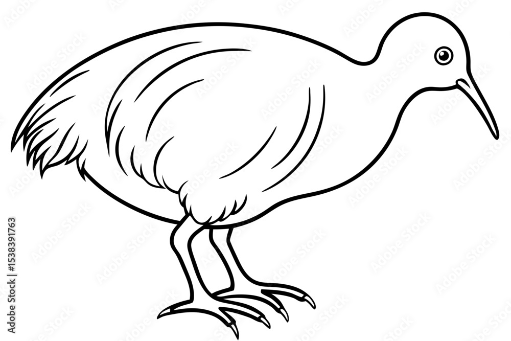 Obraz premium Simple Kiwi Line Drawing