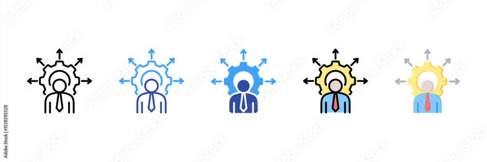 Capacity Multi Style Icon Set Capacity Multi Style Icon Set