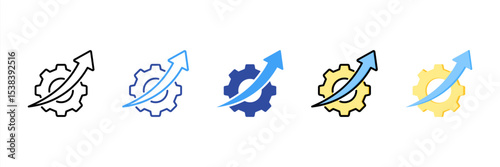 Efficiency Multi Style Icon Set