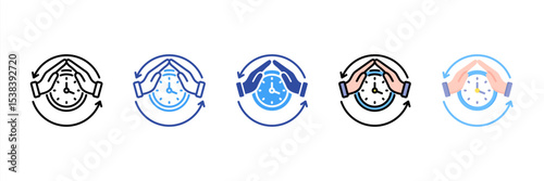 Time Savings Multi Style Icon Set
