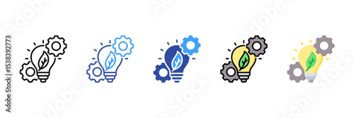 Energy Efficiency Multi Style Icon Set