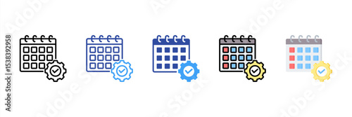 Scheduling Multi Style Icon Set