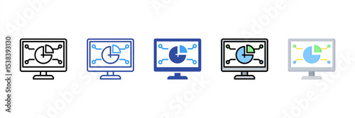 Data Analysis Multi Style Icon Set