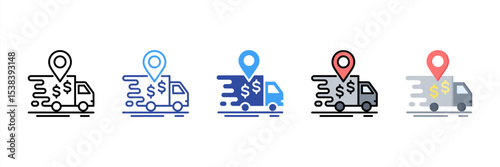 Delivery Multi Style Icon Set
