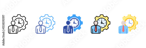Time Manager Multi Style Icon Set