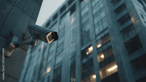 security camera on the office building, safety, cctv