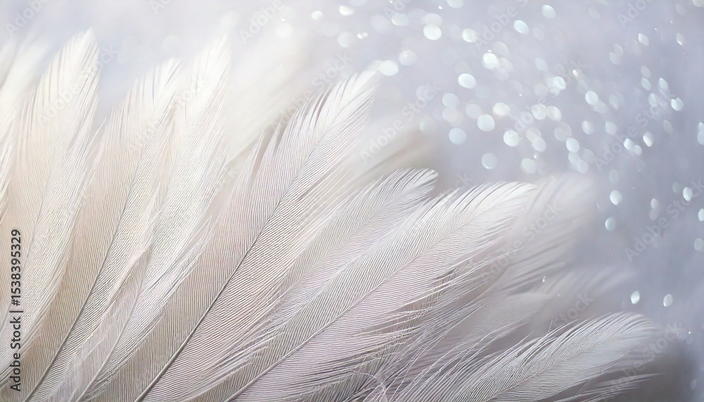 Fototapeta premium Airy soft Abstract gentle natural background with bird feathers macro with soft focus on lig.jpg