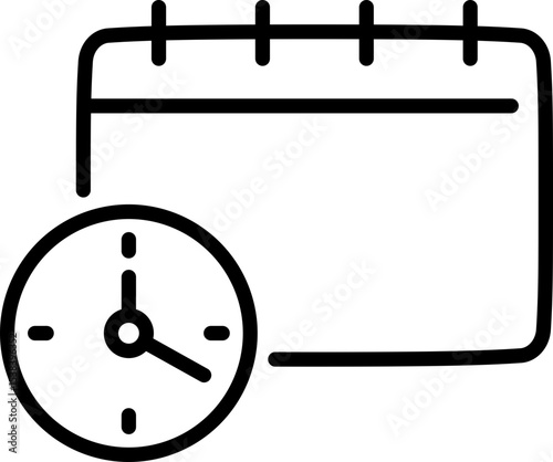 Schedule calendar time planning icon - Editable Stroke SVG, fully scalable.