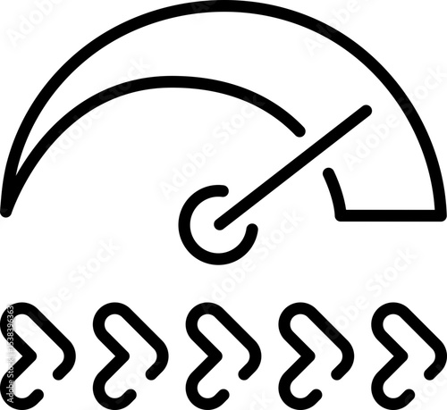 Performance speed progress boost icon - Editable Stroke SVG, fully scalable.