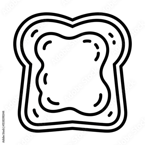 A beautiful toast line drawing coloring page