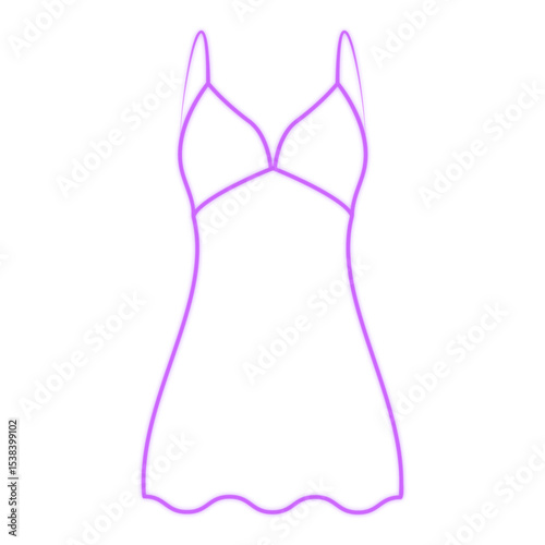 Neon icon of a night dress