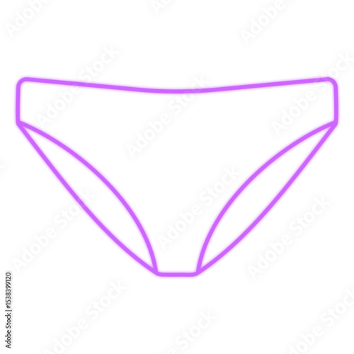 Neon icon of slip panties