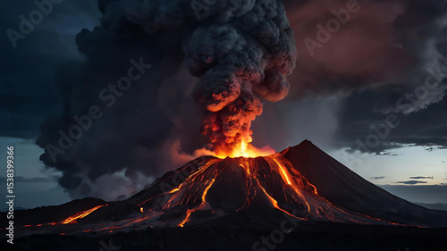 Volcanic Eruption A Fiery Spectacle of Nature's Power