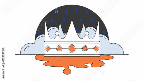 Crown Melting in the Rain