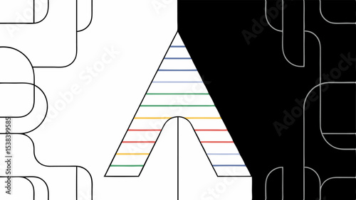 Abstract Geometric Pattern with Tent Shape