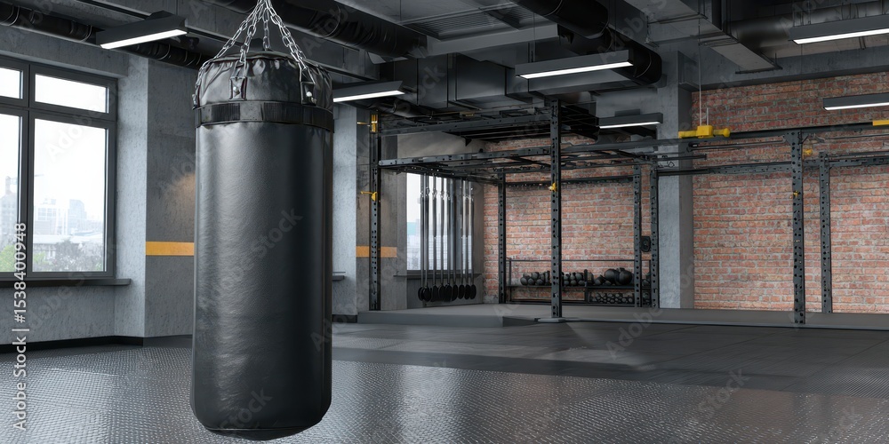 Fototapeta premium Punching bag mockup banner
