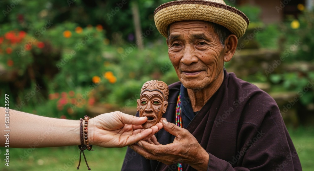 Fototapeta premium Hand offering help to elderly person outdoors