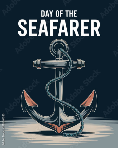 Day of the Seafarer Lighthouse Beacon Illustration at Sea