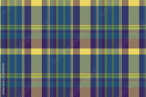 Net textile background plaid, preppy pattern fabric vector. Bold tartan seamless check texture in blue and violet colors.