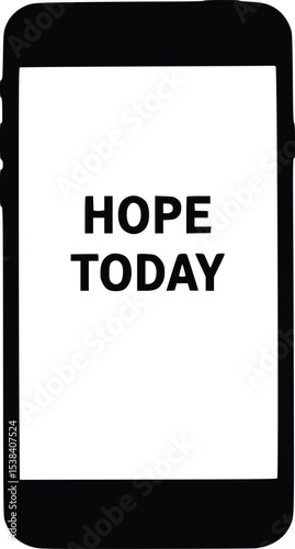 Hopeful Phone Silhouette - Positive News Display