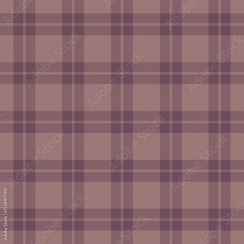 Minimal plaid background pattern, stitch fabric tartan check. Carpet vector textile texture seamless in pastel and pink colors.