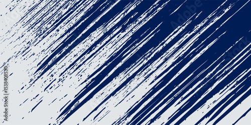 Vector blue paint, ink brush stroke, dry grunge brush smear, line or texture. Eps10