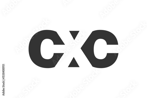 CXC logo design. Initial letter C X C bold font style for tech startups, consulting, corporate branding. Creative company name, headlines typography identity, trendy logotype.