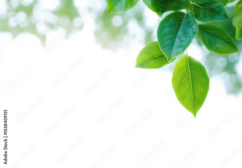 Fresh Green Leaves in Soft Daylight Fresh Green Leaves in Soft Daylight