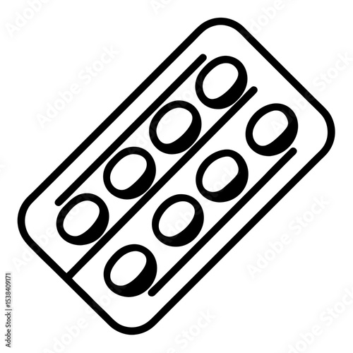 Pill Blister Pack icon vector