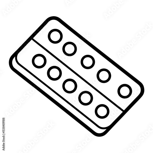 Pill Blister Pack icon vector