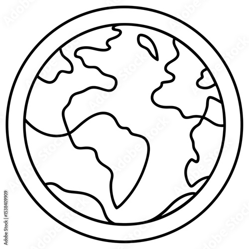 Eco-Themed Line Art Vectors – Earth Day Outline Icons