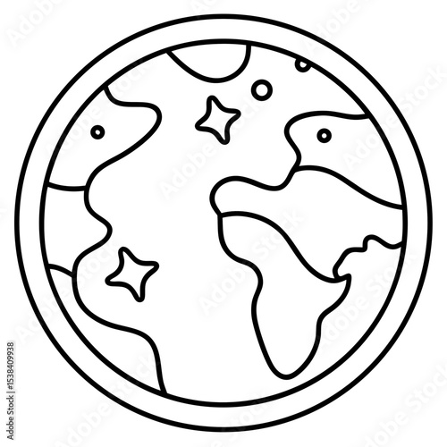 Eco-Themed Line Art Vectors – Earth Day Outline Icons