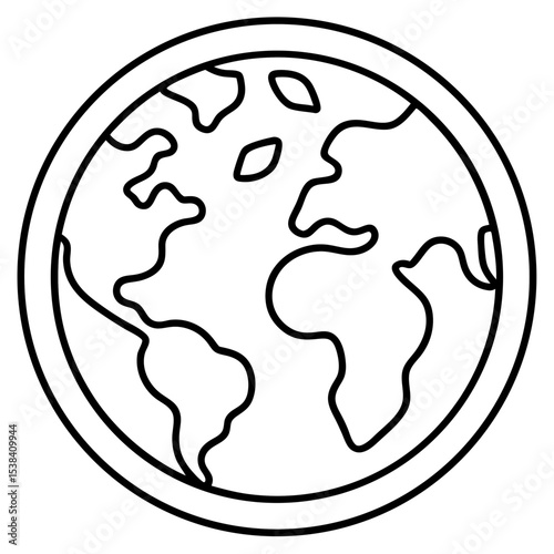 Eco-Themed Line Art Vectors – Earth Day Outline Icons