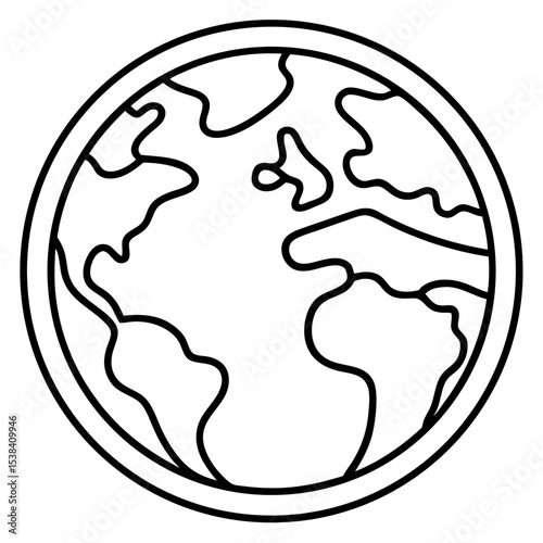 Eco-Themed Line Art Vectors – Earth Day Outline Icons