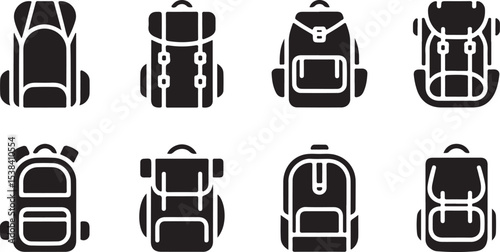 Collection of line art chairs and armchairs