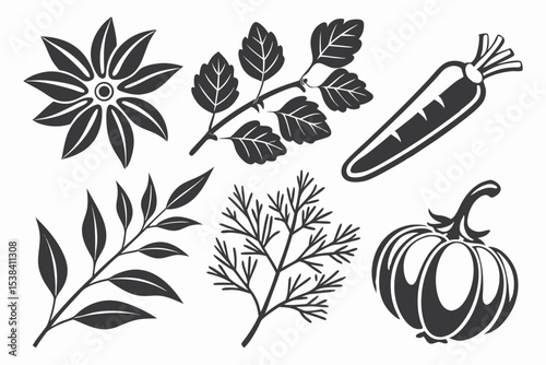 set of vegetables