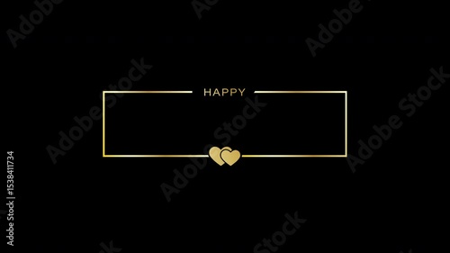 Happy Valentine's Day. Holiday greeting animation. An idea for a greeting card on a social network or account. A creative idea for a screensaver, advertising and corporate design.