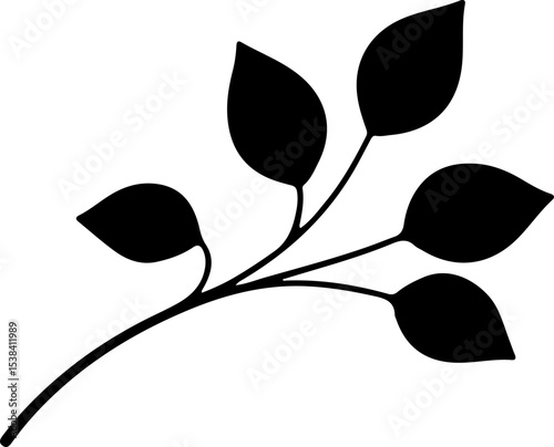 vector silhouette of a tree